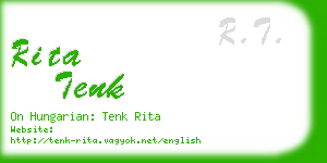 rita tenk business card